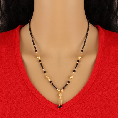 Mekkna Exquite gold plated Mangalsutra for women Alloy Mangalsutra