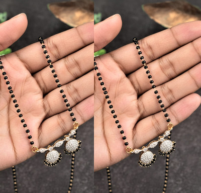 Charms Captivating One Stone Diamond Mangalsutra Alloy Mangalsutra