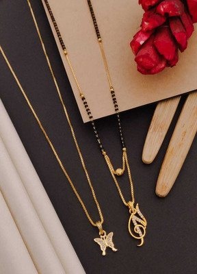 CHOPDA BUSSINESS HUB Alloy Gold Jewellery Set(Pack of 2)