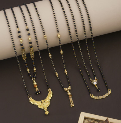 VEMISTHI mangalsutra for women Brass, Crystal Mangalsutra