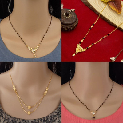 Dency Alloy Gold-plated Gold Jewellery Set(Pack of 4)