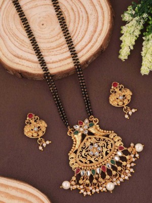 Oachira Fashion Brass Gold-plated Gold Jewellery Set(Pack of 1)