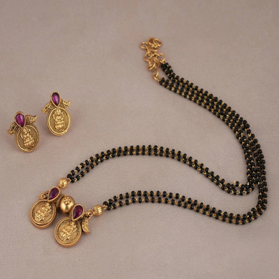 TOYONIX Lakshmi beaded mangalsutra for Woman Brass Mangalsutra