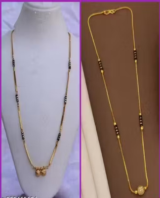 Eva Enterprise Elegant Combo of 1 Gram Gold Plated Mangalsutra Set for Women & Girls Alloy Mangalsutra