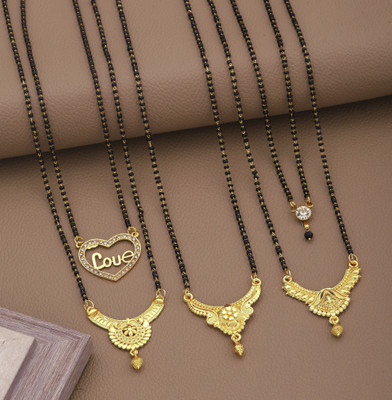 BELLADOR combo of 5 Brass Mangalsutra