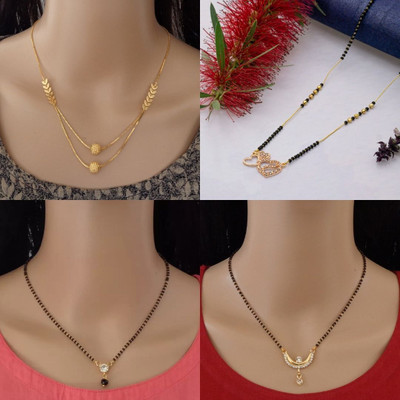 RAMDEV ART FASHION JEWELLERY Designer Alloy Mangalsutra Tanmaniya For Women and Girls Alloy Mangalsutra