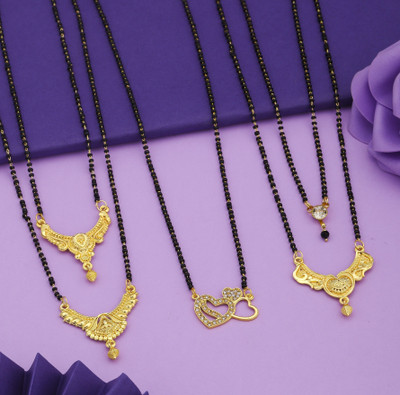 VEMISTHI mangalsutra for women Brass, Crystal Mangalsutra