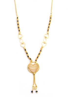 Dency Elegant Short 22K Gold Plated necklace for Women and Girls Beads Gold-plated Plated Brass Necklace