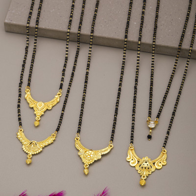 VEMISHTI Gold Mangalsutra For women Stylish Brass Mangalsutra Brass Mangalsutra