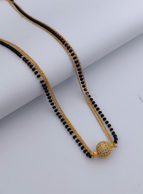 TKRB SALES allow gold & black dokiya mangsutra Brass Mangalsutra