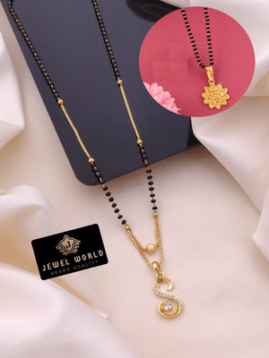 Jewel WORLD COMBO S name mangalsutra letter 18 Inch short for women Alloy, Brass Mangalsutra