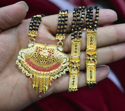 ELCETRATD JEWELLERY shimmering beautiful tanmaniya PACK OF 1 combo for women Alloy Mangalsutra