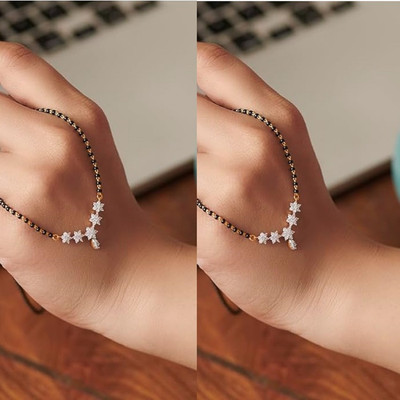 Charms Captivating Stone Diamond Mangalsutra Alloy Mangalsutra