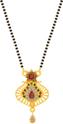 NM CREATION Stylish Red Diamond Jewellery Mangalsutra for Women Alloy Mangalsutra