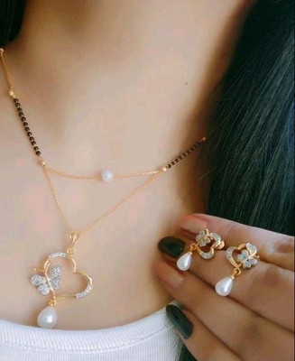 maacreation Alloy Gold-plated Silver Jewellery Set(Pack of 1)