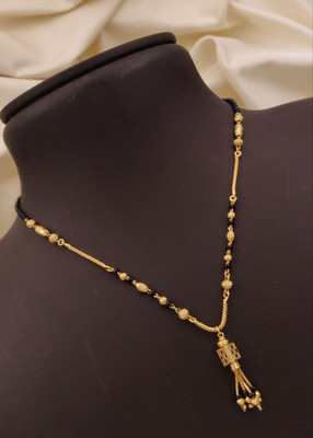 S K D J Twinkling Glittering Gold plated Short Mangalsutra pack of 1 for women Brass Mangalsutra