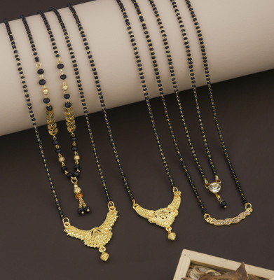 VEMISTHI mangalsutra for women Brass, Crystal Mangalsutra