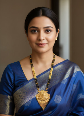 Rohit Fashion Trending Micro Gold Plated Matte Mangalsutra for Daily Wear Brass Mangalsutra