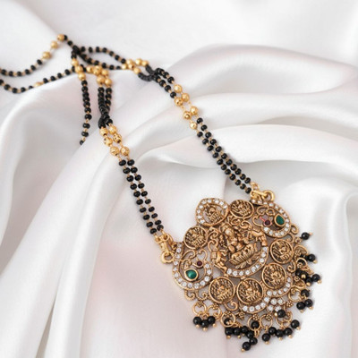 PVG Horizon Traditional Ethnic Trendy Mangalsutra Tanmaniya AstaLakshmi 24 inch Nallapusalu Alloy Mangalsutra