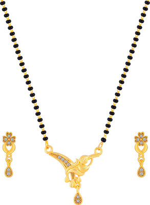 SILVER SHINE Alloy Gold-plated Gold, Black Jewellery Set(Pack of 1)