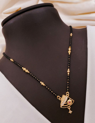 SHIVAY FASHION HUB Khodalkrua Jewellery New designer Gold plated Mangalsutra Alloy Mangalsutra