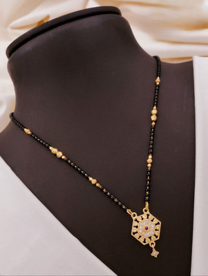 SHIVAY FASHION HUB Khodalkrua Jewellery New designer Gold plated Mangalsutra Alloy Mangalsutra