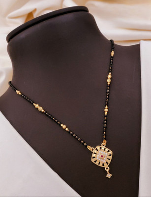 SHIVAY FASHION HUB Khodalkrua Jewellery New designer Gold plated Mangalsutra Alloy Mangalsutra