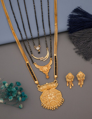 bulsenk Alloy Gold-plated Gold Jewellery Set(Pack of 4)