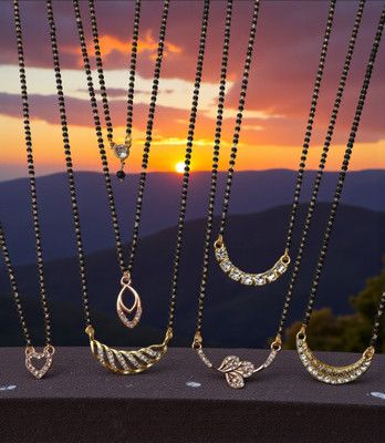 ELCETRATD JEWELLERY shimmering beautiful tanmaniya PACK OF 7 combo for women Alloy Mangalsutra