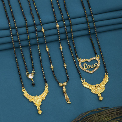 VEMISTHI mangalsutra for women Brass, Crystal Mangalsutra