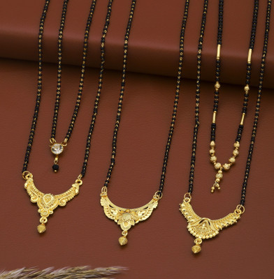 VEMISHTI Brass, Crystal Mangalsutra