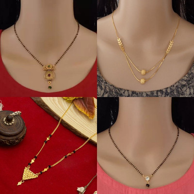 Dency Alloy Gold-plated Gold Jewellery Set(Pack of 4)