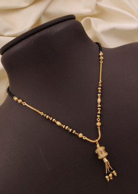 S K D J Twinkling Glittering Mangalsutra //Gold plated Short Mangalsutra for women Brass Mangalsutra