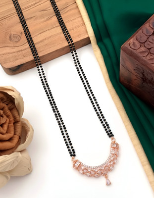 CLONEO Latest and Trending Design Rose Gold Plated Mangalsutra Brass Mangalsutra