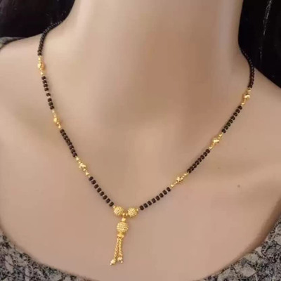Ricious New Stylish & Fancy Gold-Plated Daily Wear For Women Alloy Mangalsutra