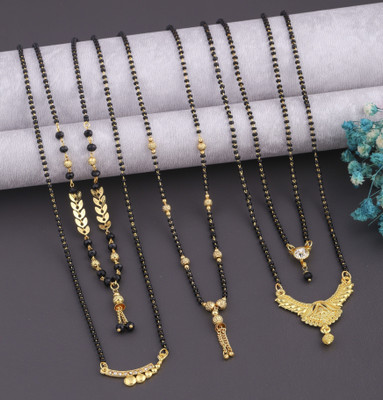 VEMISHTI mangalsutra for women Brass, Crystal Mangalsutra