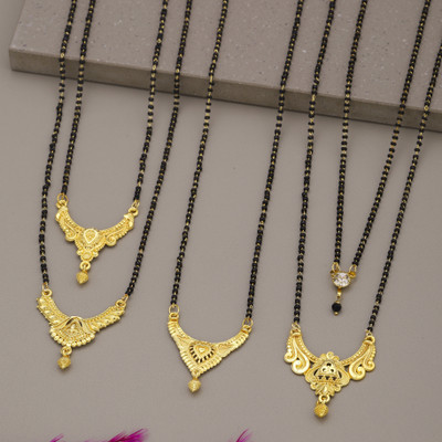 VEMISHTI Gold Mangalsutra For women Stylish Brass Mangalsutra Brass Mangalsutra