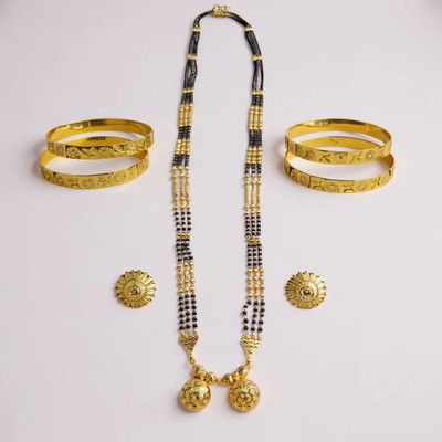 Antiquejewellry Alloy Gold-plated Gold Jewellery Set(Pack of 1)