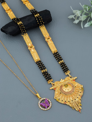 Rohit Fashion Modern Mangalsutra Traditional Mangalsutra Collection With Butterfly Pendant Set Brass Mangalsutra