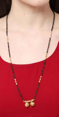 Bright STYLE 24 Inch gold-plated long mangalsutra for women Alloy, Brass Mangalsutra