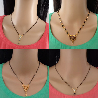 RAMDEV ART FASHION JEWELLERY Designer Alloy Mangalsutra Tanmaniya For Women and Girls Alloy Mangalsutra