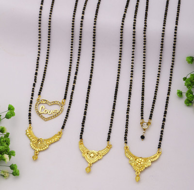 BELLADOR combo of 5 Brass Mangalsutra