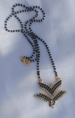 Vrutika enterprise Dual Pendant CZ Mangalsutra Alloy Mangalsutra