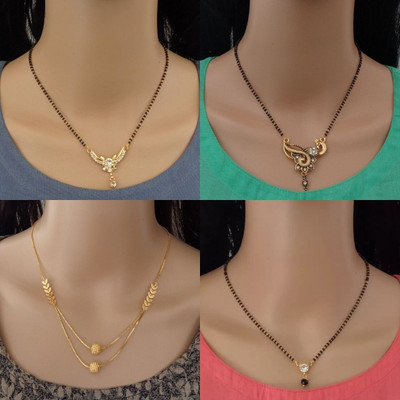Dency Alloy Gold-plated Gold Jewellery Set(Pack of 4)