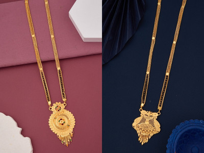 WoyGems Alloy Gold-plated Gold Jewellery Set(Pack of 2)