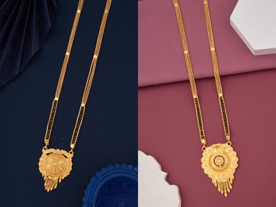 Enpong Light weight stylish managslutra for women Brass Mangalsutra