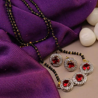 The Splendid Stone Red Jewellery Set(Pack of 3)
