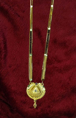 Manikita TRADITIONAL GOLD MANGALSUTRA PACK OF 1 Brass Mangalsutra