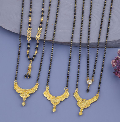 VEMISHTI Gold Mangalsutra For women Stylish Brass Mangalsutra Brass Mangalsutra