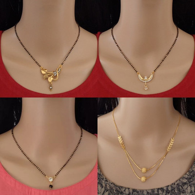 RAMDEV ART FASHION JEWELLERY Traditional Daily Wear Gold Plated Mangalsutra For Women Jewellery For Girls Alloy Mangalsutra